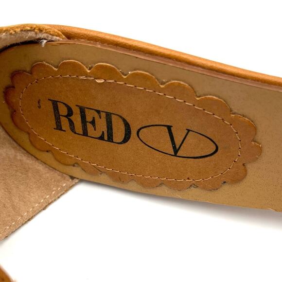 NEW - Red Valentino sandals eyelet bow double buckle closure sz 39.5 cognac tan main image 15
